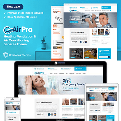 AirPro – Heating and Air conditioning WordPress Theme for Maintenance Services 