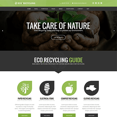 Eco Recycling – Ecology & Nature WordPress Theme