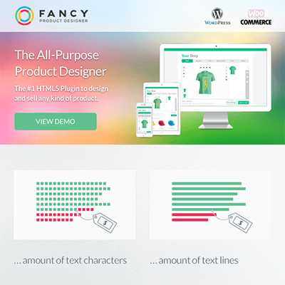 Fancy Product Designer Pricing Add-On | WooCommerce WordPress