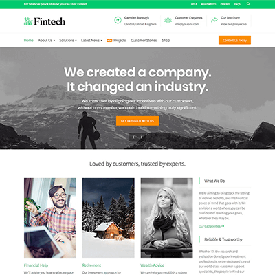 Fintech – Startup WordPress Theme