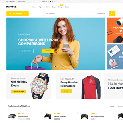 Marketo – eCommerce & Multivendor A Woocommerce WordPress Theme