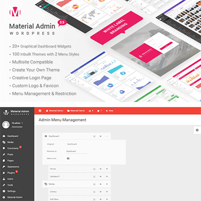 Material – White Label WordPress Admin Theme