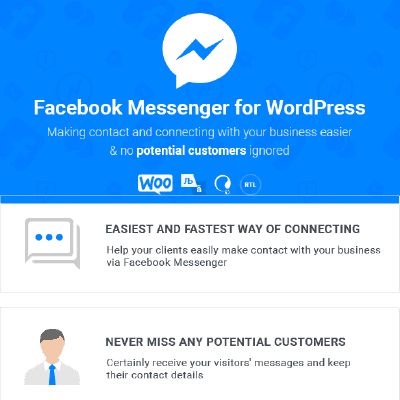 NinjaTeam Facebook Messenger for WordPress (Live Chat version)