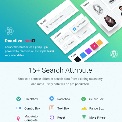 Reactive Search Pro – Advanced WordPress Search Filter Map & Grid