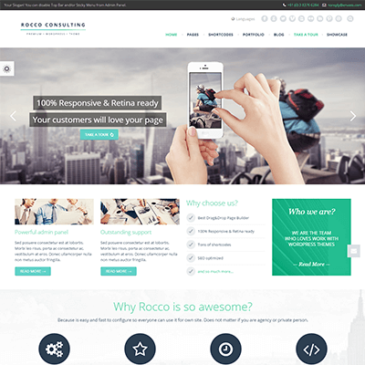 Rocco Flat WordPress Theme