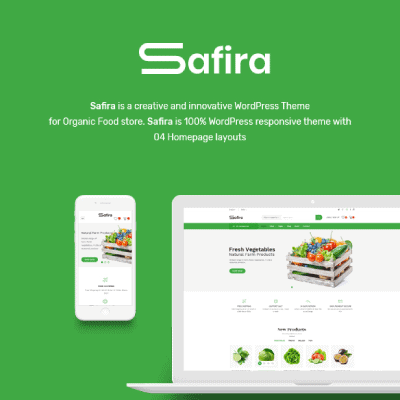 Safira – Food & Organic WooCommerce WordPress Theme