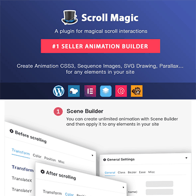 Scroll Magic WordPress – Scrolling Animation Builder Plugin