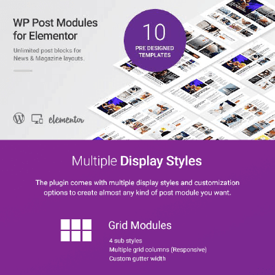 WP Post Modules for NewsPaper and Magazine Layouts (Elementor Addon)