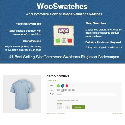 WooSwatches – WooCommerce Color or Image Variation Swatches