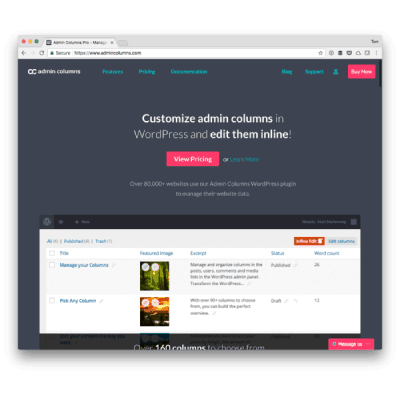Admin Columns Pro WordPress Plugin