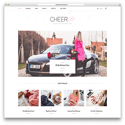 CheerUp Blog / Magazine – WordPress Blog Theme