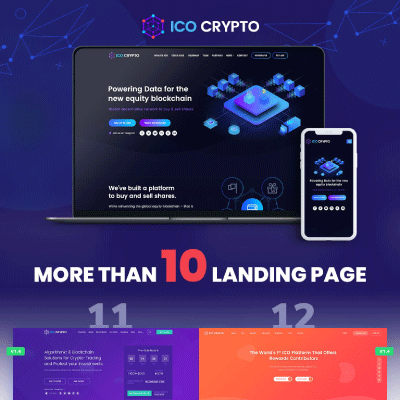 Cryptico – ICO Crypto Landing & Cryptocurrency WordPress Theme​