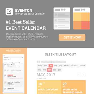 EventOn – WordPress Event Calendar Plugin