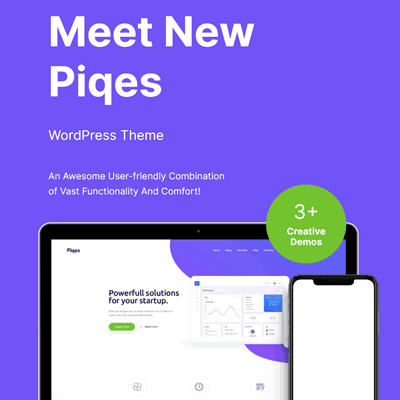 Piqes | Creative Startup & Agency WordPress Theme