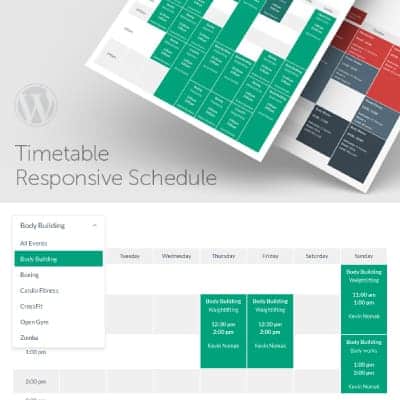 Timetable Responsive Schedule For WordPress