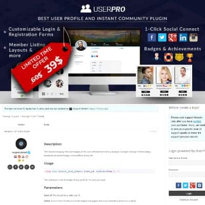 UserPro – Community and User Profile WordPress Plugin