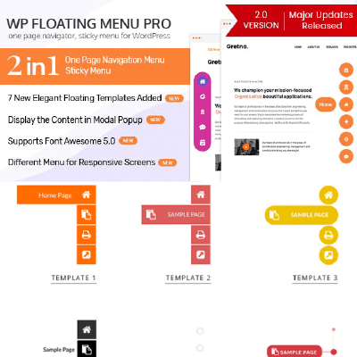 WP Floating Menu Pro – One page navigator, sticky menu for WordPress